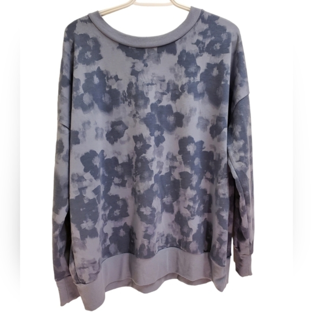 Mondetta Tie Dye Pullover Sweatshirt Casual Comfy Purple XXL